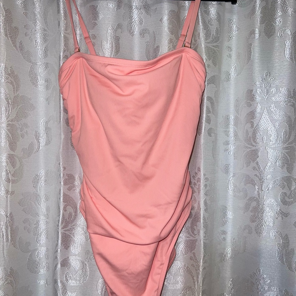 Shade & Shore Peach Pink One-Piece Swimsuit